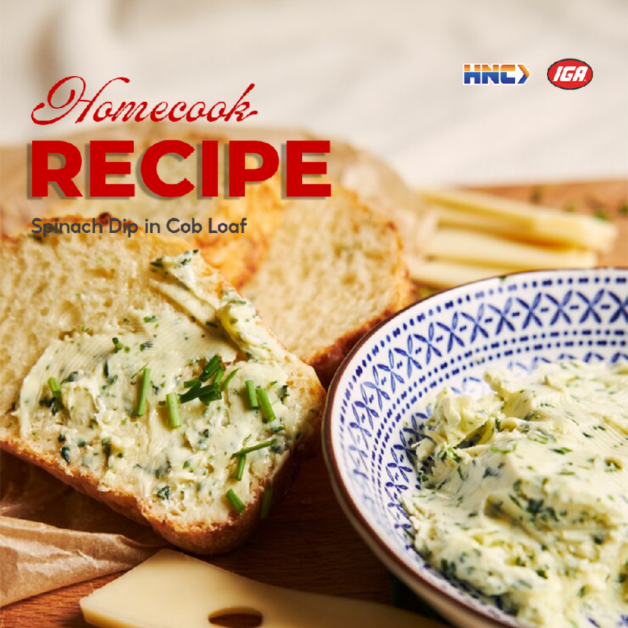Homecook Recipe: Spinach Dip in Cob Loaf